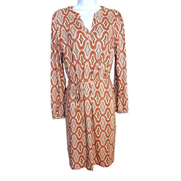 Casual Chic Esqualo Geometric Retro Mod Dress Sz Small Multicolor Preppy Euro - Picture 4 of 13